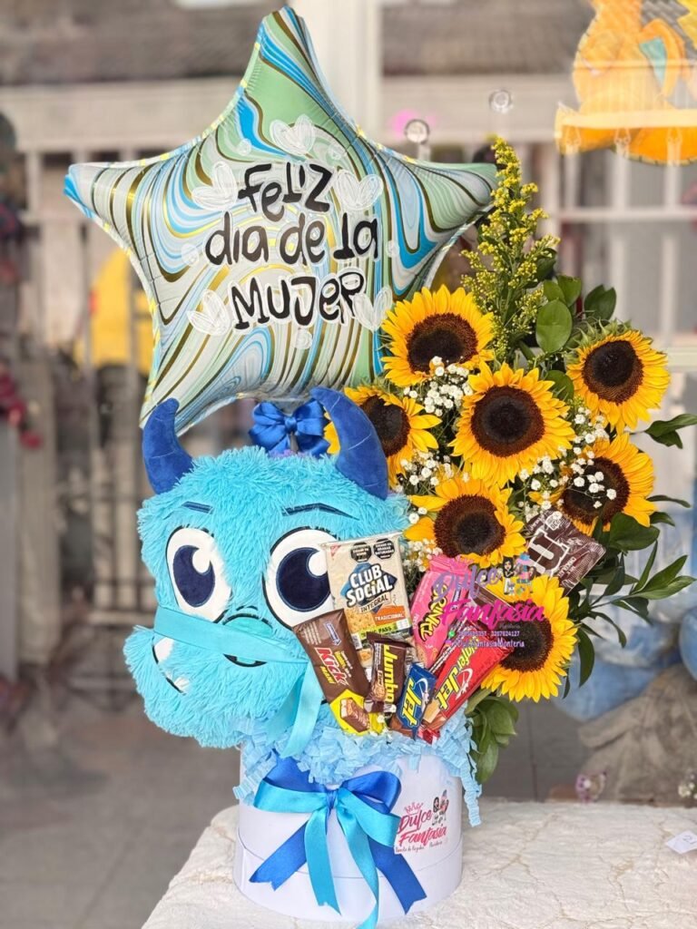 Arreglo de girasoles mas peluche