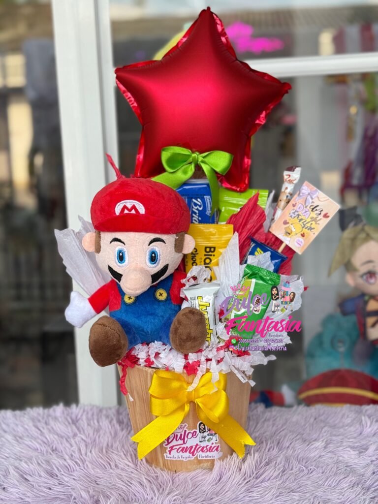 Ancheta de dulces con peluche Caballero